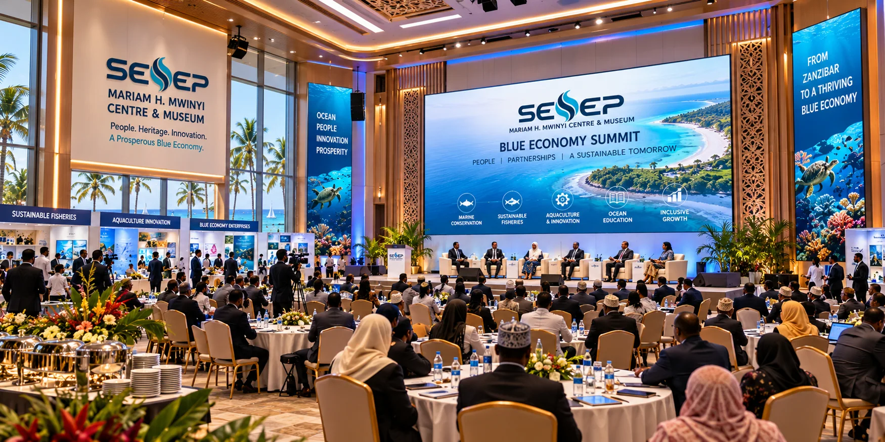 Conceptual conference and event hall