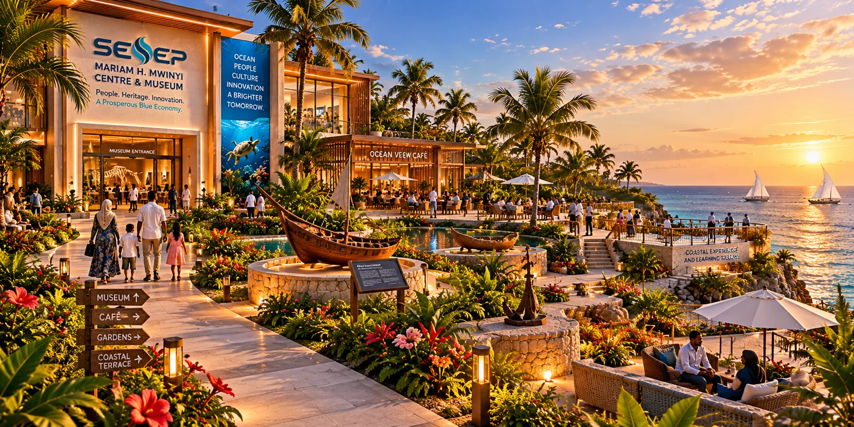 Conceptual coastal garden experience