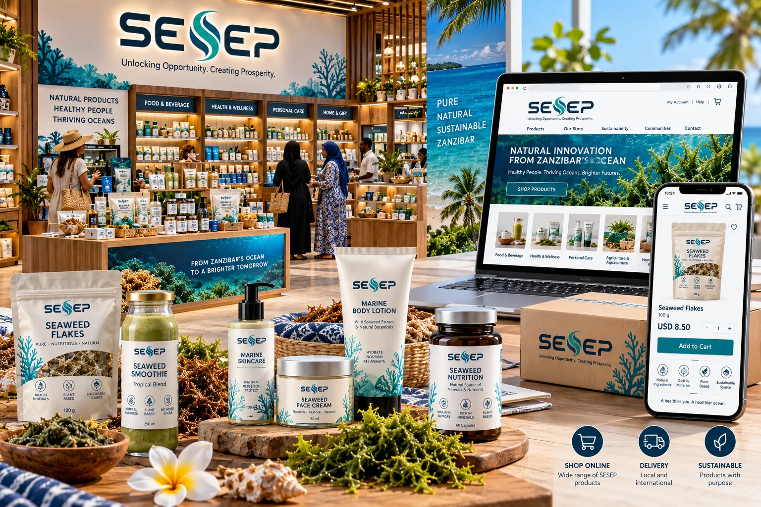 Illustrative seaweed product concepts